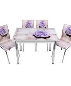 Masa sticla DARIA si 4 scaune