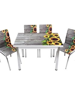 Masa sticla SUN si 4 scaune