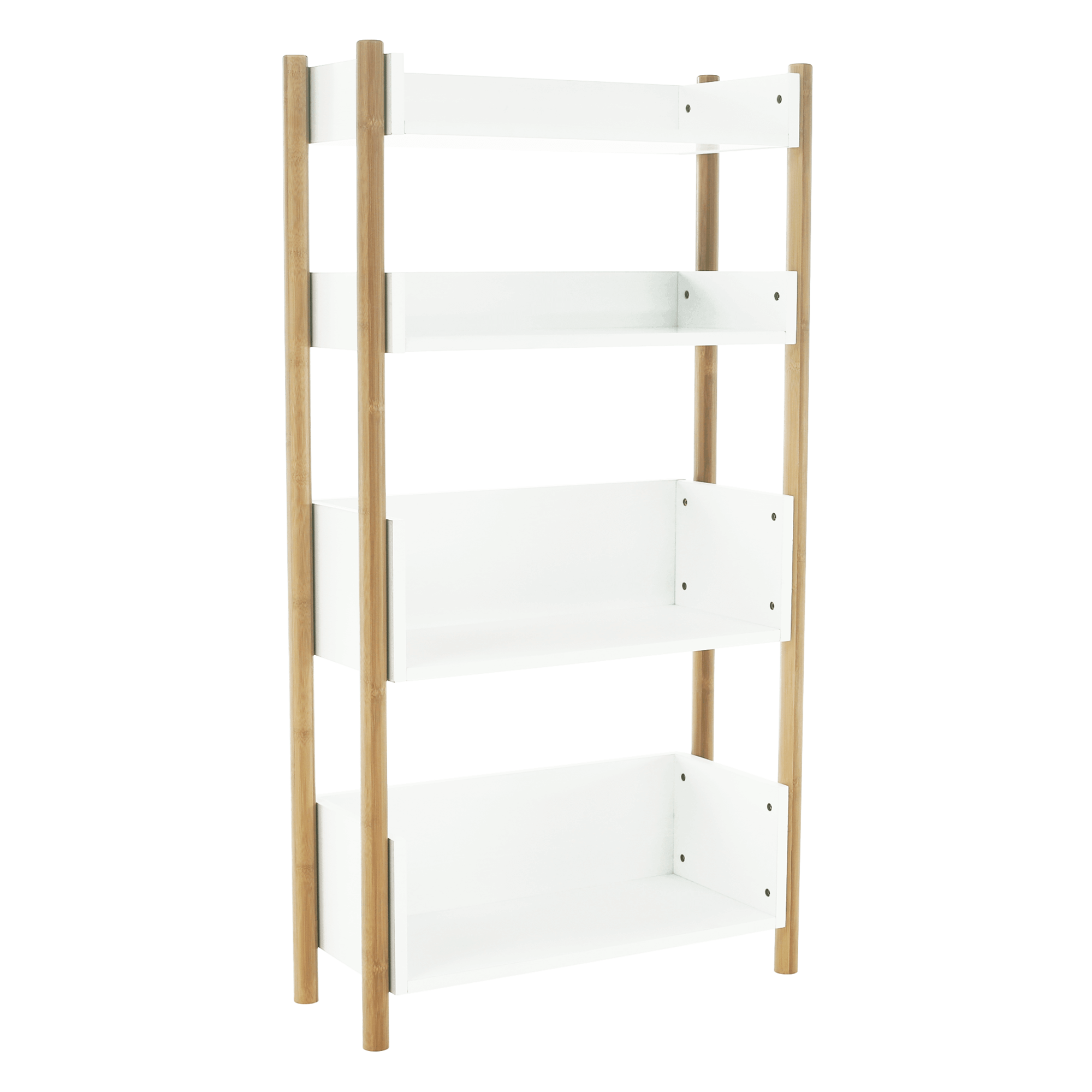 Etajeră bambus natural/alb BALTIKA