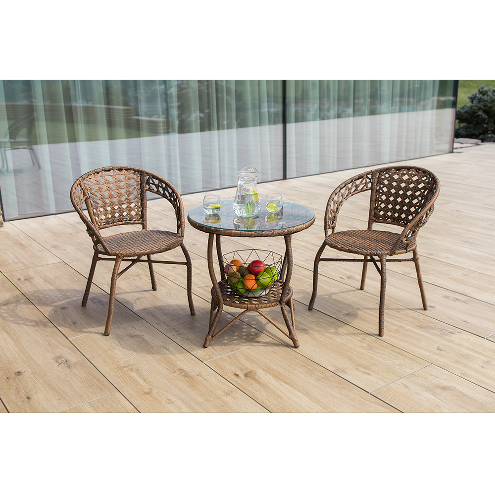 Set grădină ratan maro JARUB