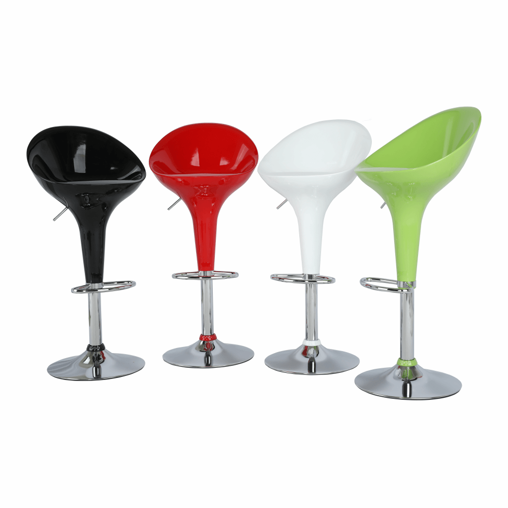 Scaun bar, negru/crom, ALBA NOVA - imagine 4