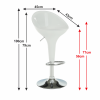 Scaun bar, alb/crom, ALBA NOVA - Thumbnail Image 2