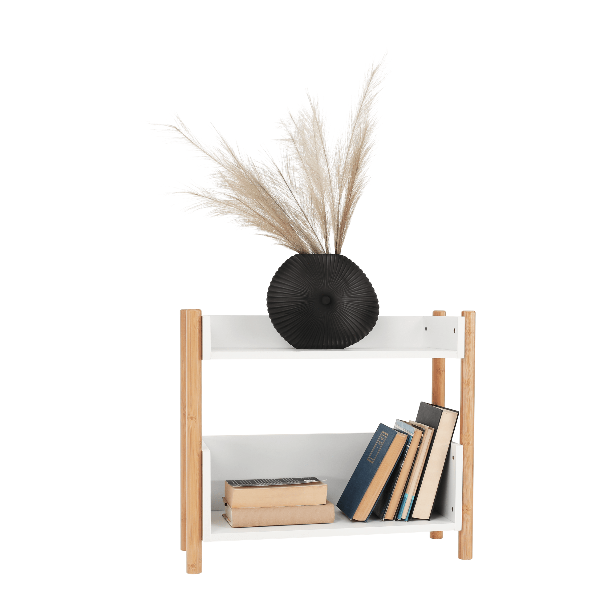 Etajeră bambus natural/alb BALTIKA