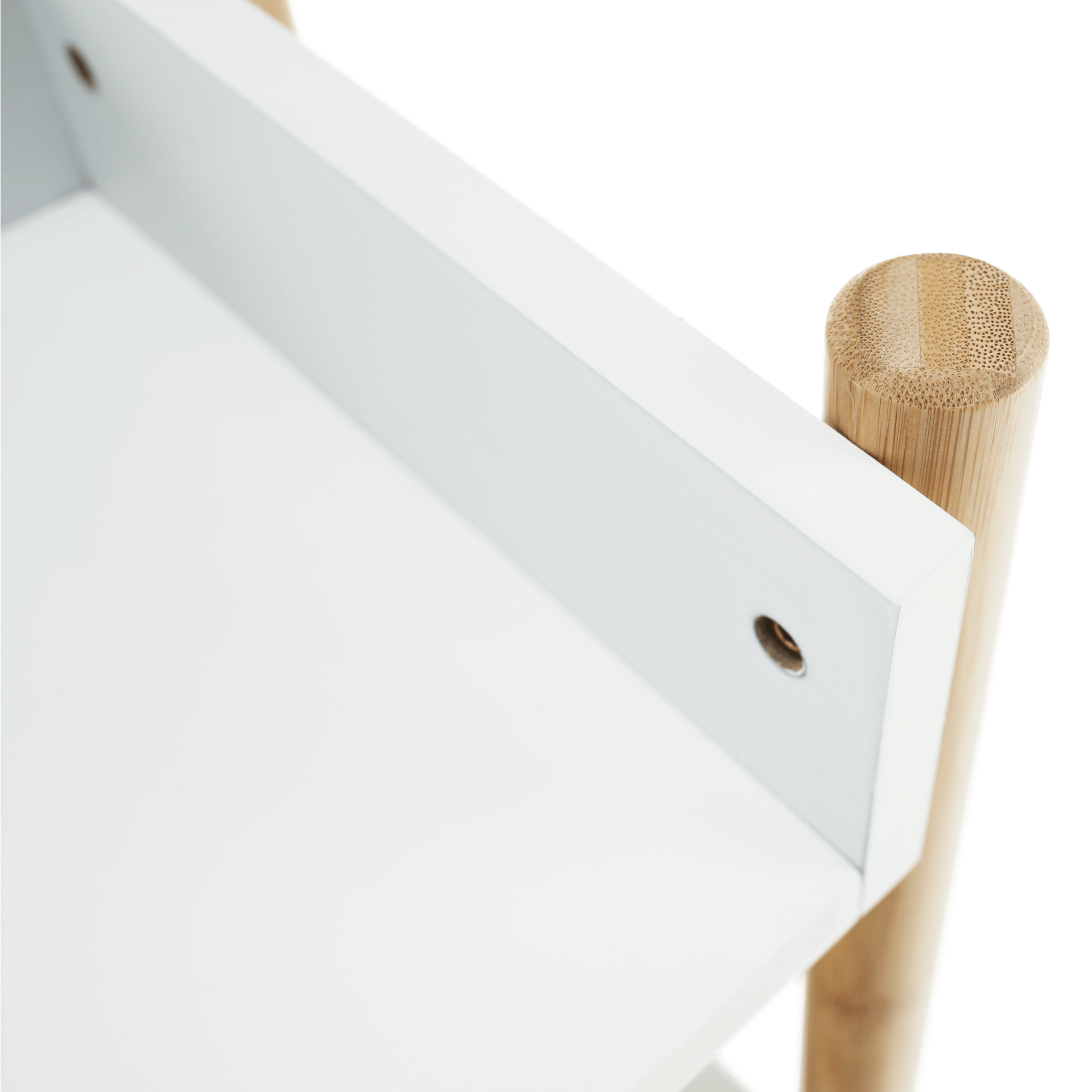 Etajeră bambus natural/alb BALTIKA