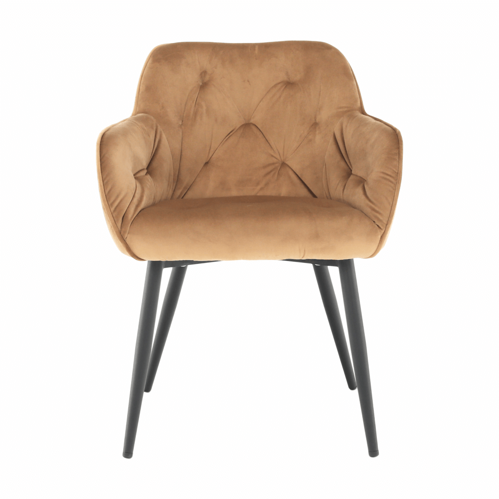 Fotoliu de design, material textil Velvet maro, BERILIO - imagine 12