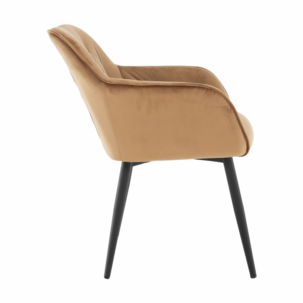 Fotoliu de design, material textil Velvet maro, BERILIO - imagine 9