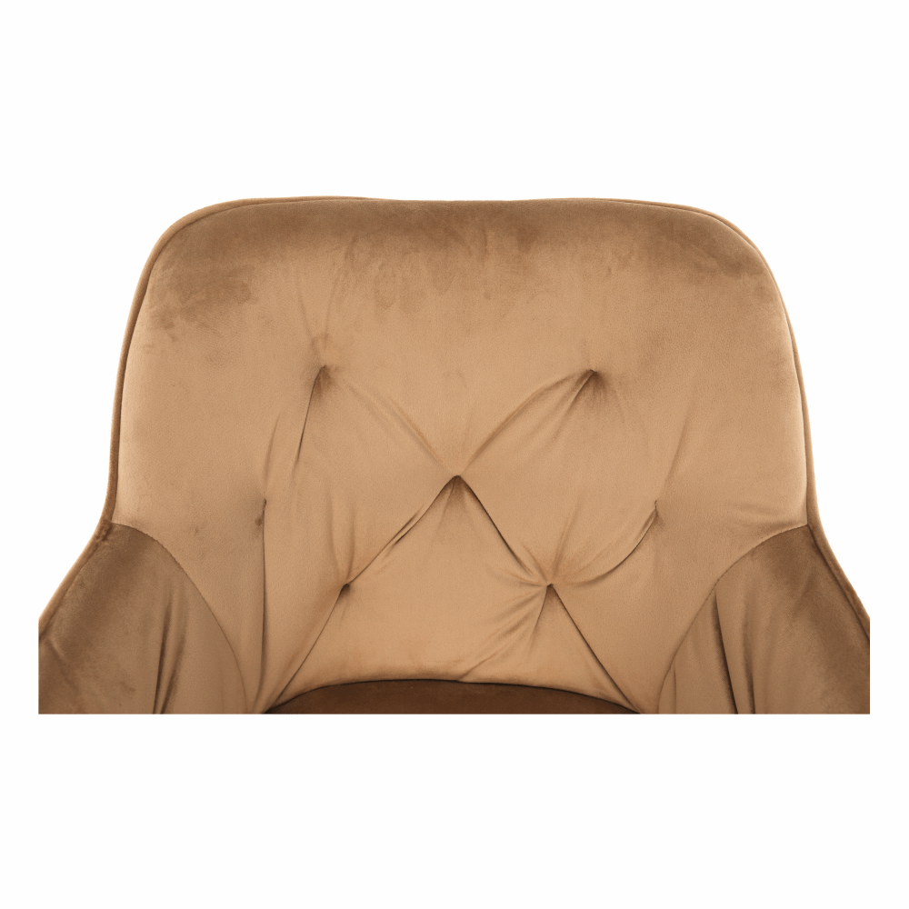 Fotoliu de design, material textil Velvet maro, BERILIO - imagine 5