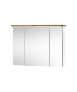 Dulap cu oglindă alb / stejar artizanal, TOSKANA