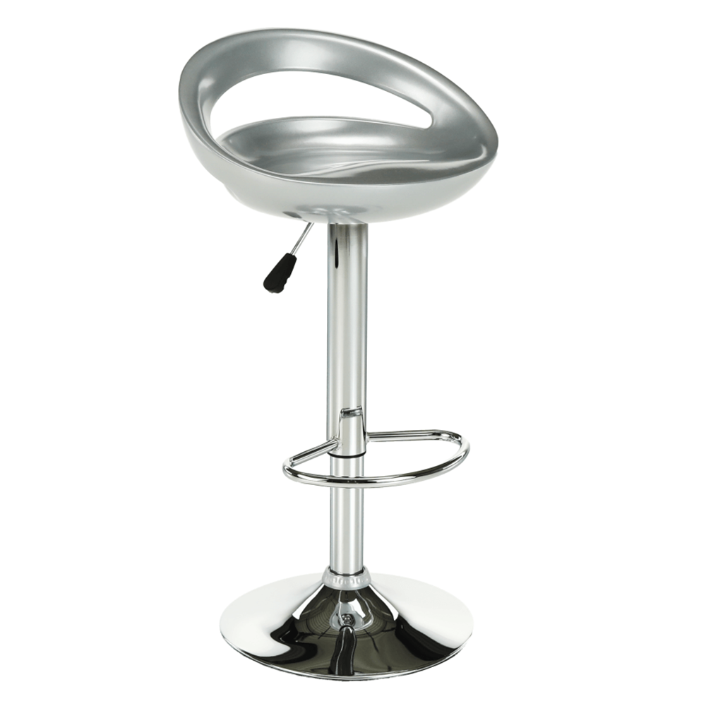 Scaun bar, argintiu/inox, DONGO NOVE - imagine 1