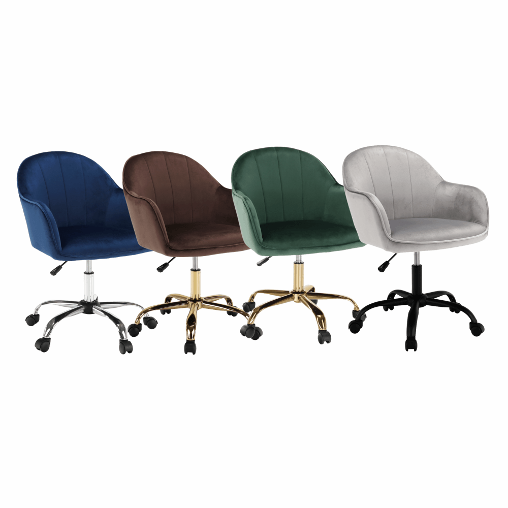Scaun de birou, material textil din catifea , EROL - imagine 6