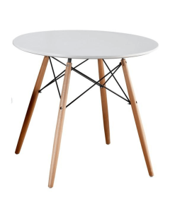 Masă de bucătărie,  albă/fag, GAMIN NEW 80