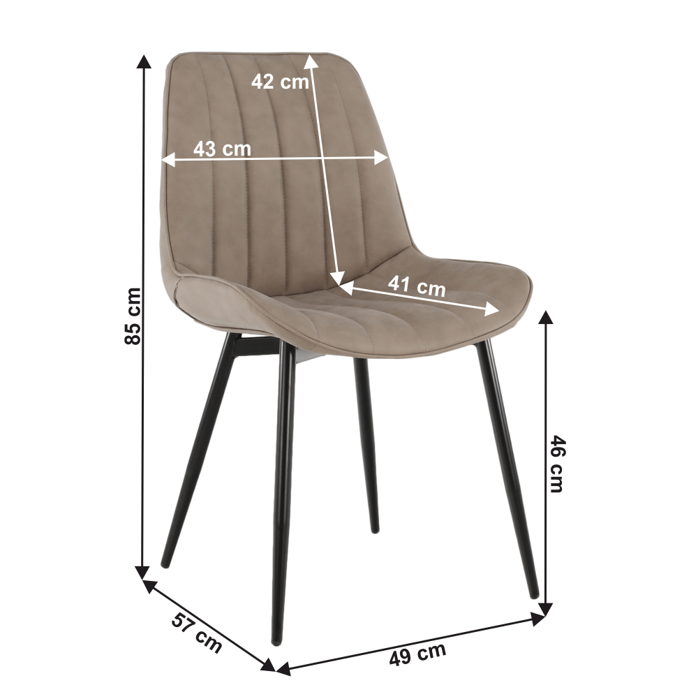 Scaun, gri maroniu taupe/negru, HAZAL - imagine 4