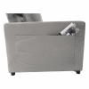 Fotoliu extensibil, catifea Velvet gri deschis, IGRIM - Thumbnail Image 19
