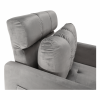 Fotoliu extensibil, catifea Velvet gri deschis, IGRIM - Thumbnail Image 17