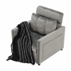 Fotoliu extensibil, catifea Velvet gri deschis, IGRIM - Thumbnail Image 9