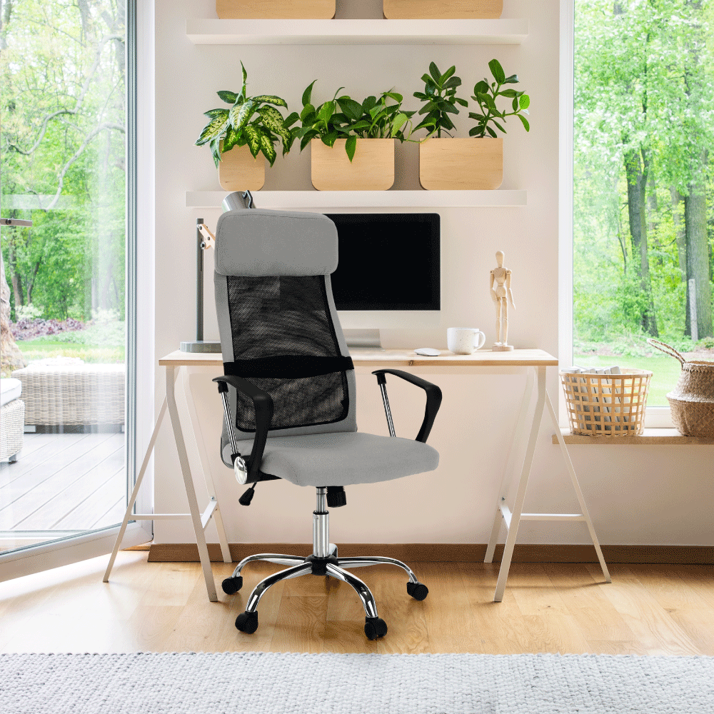 Fotoliu de birou, gri/negru, FABRY NEW - imagine 2