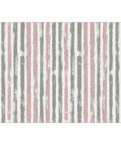Covor, roz/gri/alb, 67x120, KARAN