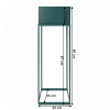 Ghiveci de flori din metal multifuncţional, verde închis, INDIZE TYP 1 WL4211 - Thumbnail Image 4