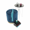 Taburet, catifea Velvet albastru regal/vopsea aurie, LEONID - Thumbnail Image 16