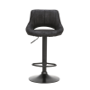 Scaun de bar, material textil maro cu efect de piele întoarsă, LORASA - Thumbnail Image 4