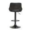 Scaun de bar, material textil maro cu efect de piele întoarsă, LORASA - Thumbnail Image 3