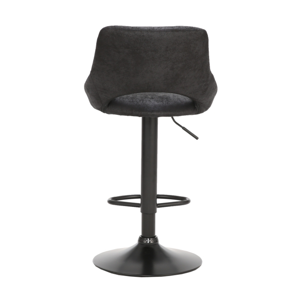 Scaun de bar, material textil maro cu efect de piele întoarsă, LORASA - imagine 3
