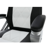 Fotoliu de birou, piele ecologică negru/alb, LOTAR - Thumbnail Image 5