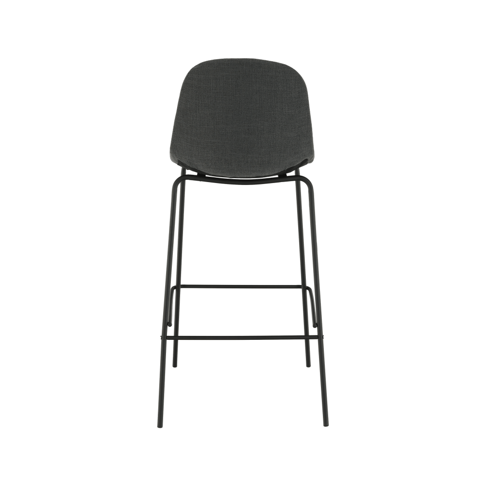 Scaun bar, textil gri închis/metal, MARIOLA NEW - imagine 17