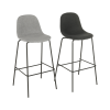 Scaun bar, textil gri închis/metal, MARIOLA NEW - Thumbnail Image 10