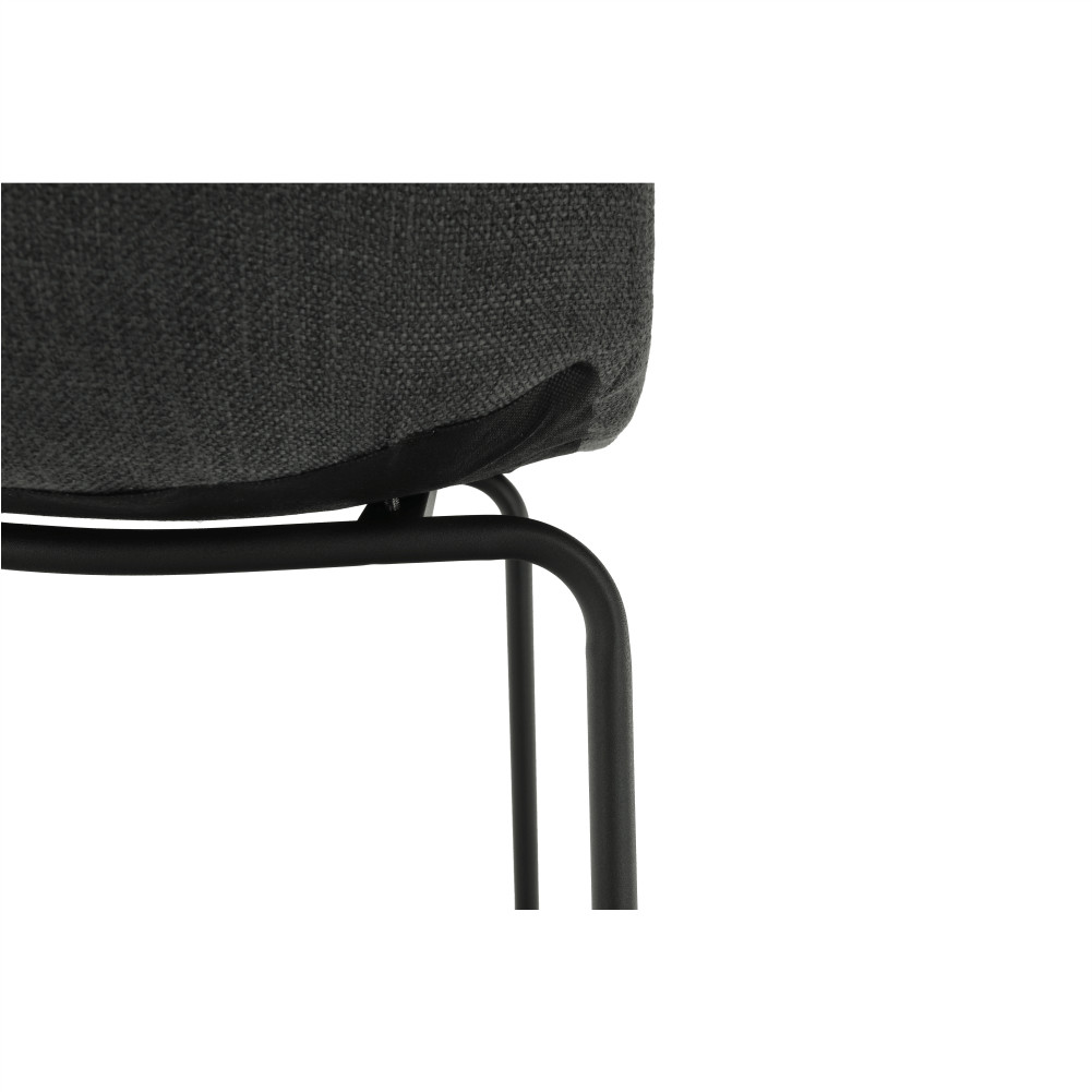 Scaun bar, textil gri închis/metal, MARIOLA NEW - imagine 9