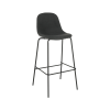 Scaun bar, textil gri închis/metal, MARIOLA NEW - Thumbnail Image 1