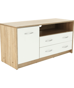 Comodă TV, stejar sonoma/alb, MARKER TYP 2