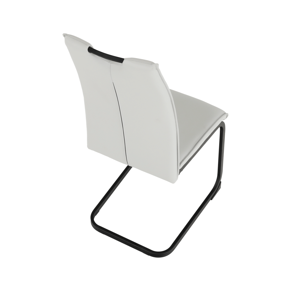 Scaun dining, gri deschis / negru, MEKTONA - imagine 19