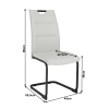 Scaun dining, gri deschis / negru, MEKTONA - Thumbnail Image 2