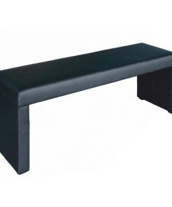 Bancă, piele ecologică negru, MODERN