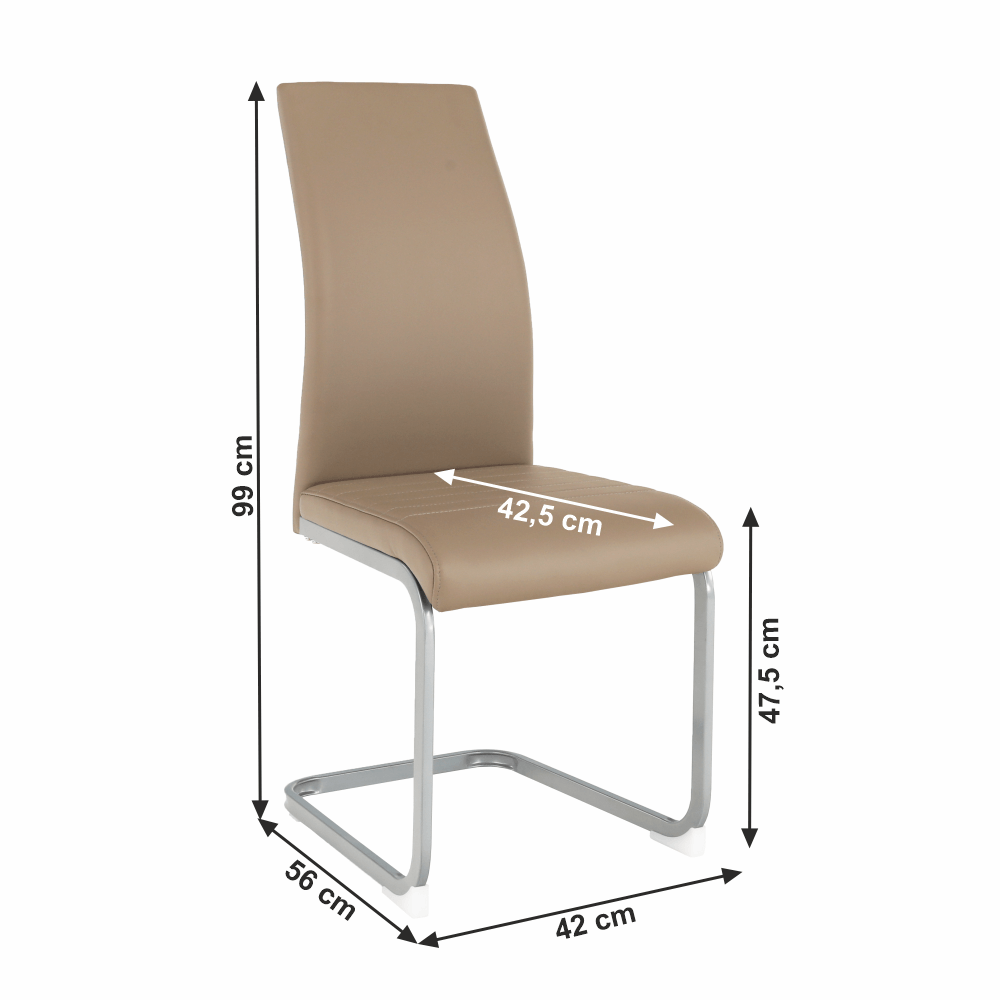 Scaun dining, gri maro Taupe / gri, NOBATA - imagine 2