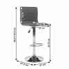 Scaun bar, gri/crom, PINAR - Thumbnail Image 3