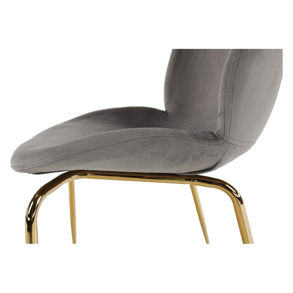 Scaun, material textil Velvet gri maro Taupe/gold crom-auriu, PORTIA - imagine 12