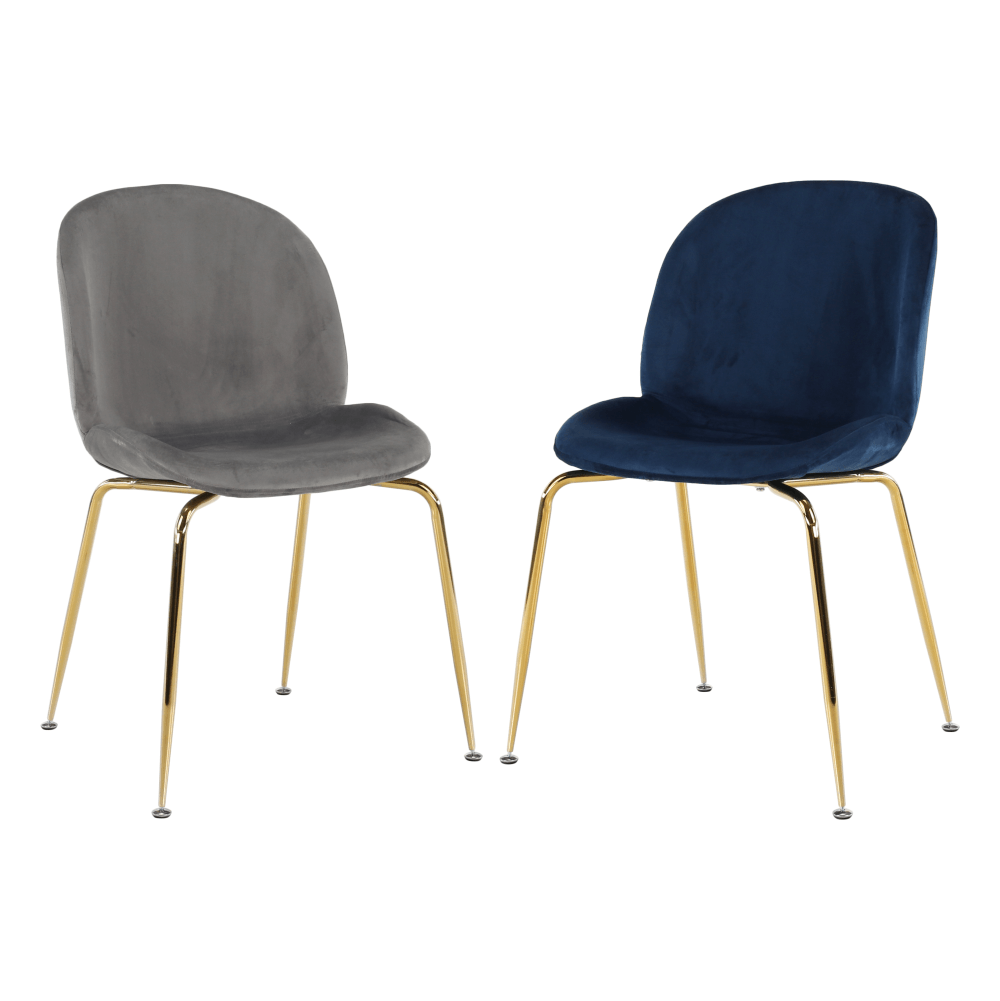 Scaun, material textil Velvet gri maro Taupe/gold crom-auriu, PORTIA - imagine 2