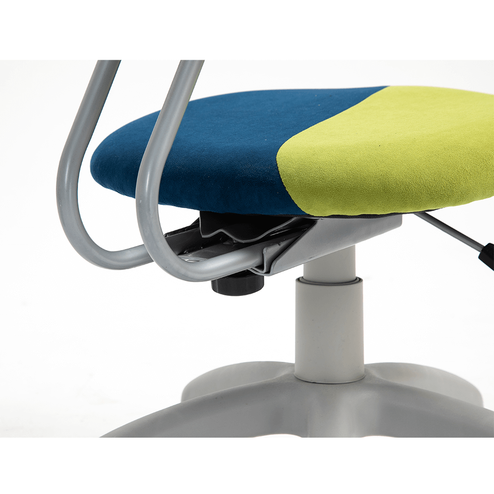 Scaun rotativ reglabil, verde/albastru/gri, RAIDON - imagine 9