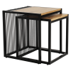 Set a două măsuţe de cafea, stejar/negru, RIMBO - Thumbnail Image 8