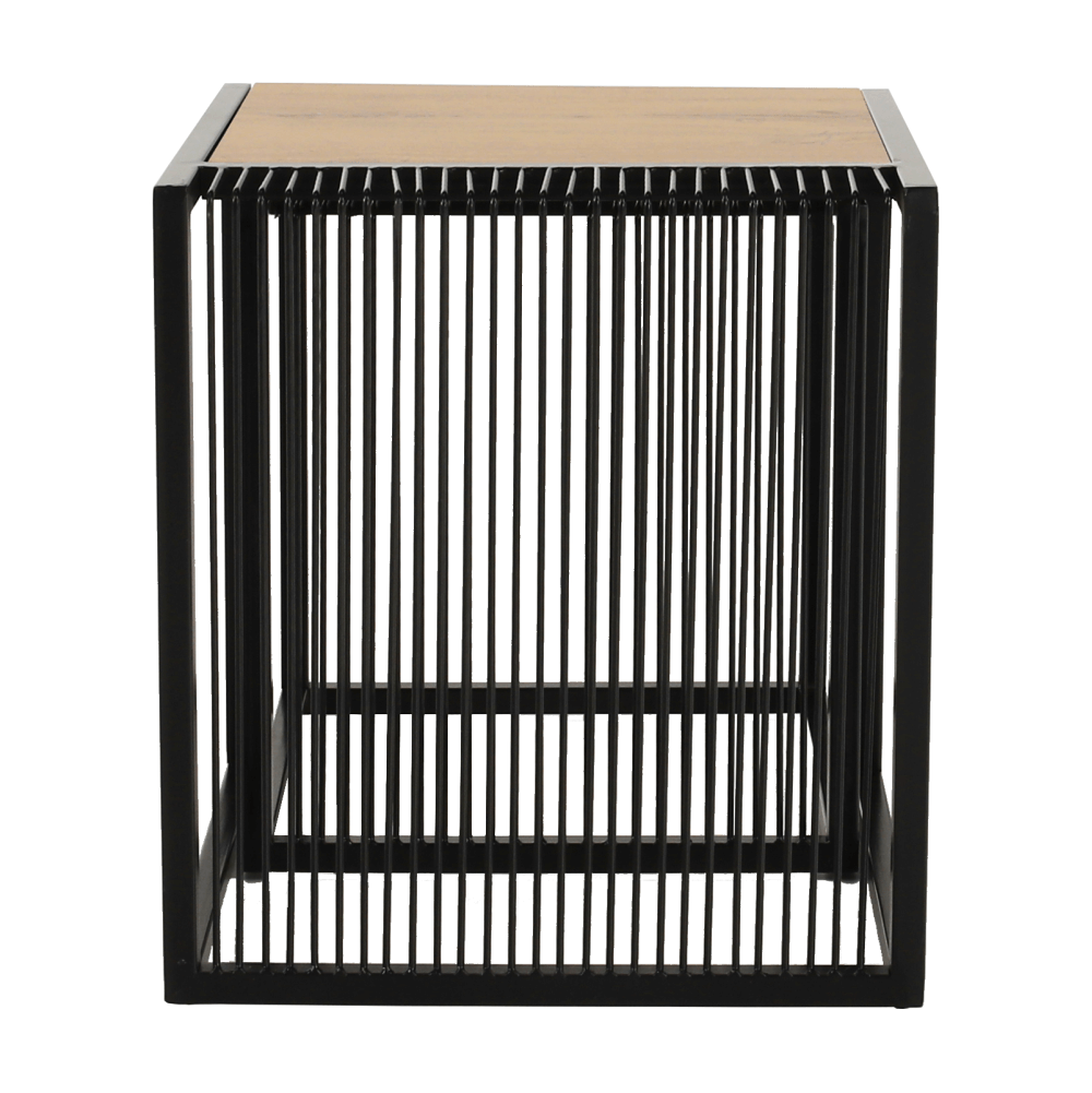 Set a două măsuţe de cafea, stejar/negru, RIMBO - imagine 7