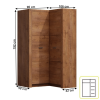Dulap de colţ, frasin deschis, INFINITY I-14 - Thumbnail Image 2