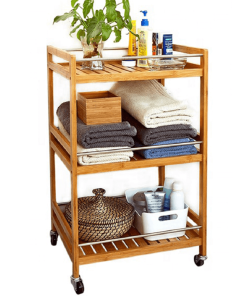 Cărucior de servire, bambus natural, NASHY