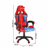 Scaun de birou / joc, albastru / roşu, SPIDEX - Thumbnail Image 16