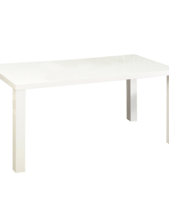 Masă dining, alb extra lucios HG, ASPER  NEW TYP 2
