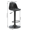 Scaun bar, negru, DOBBY - Thumbnail Image 2