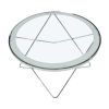 Măsuţă de cafea, crom/sticlă transparentă, LEONEL - Thumbnail Image 5