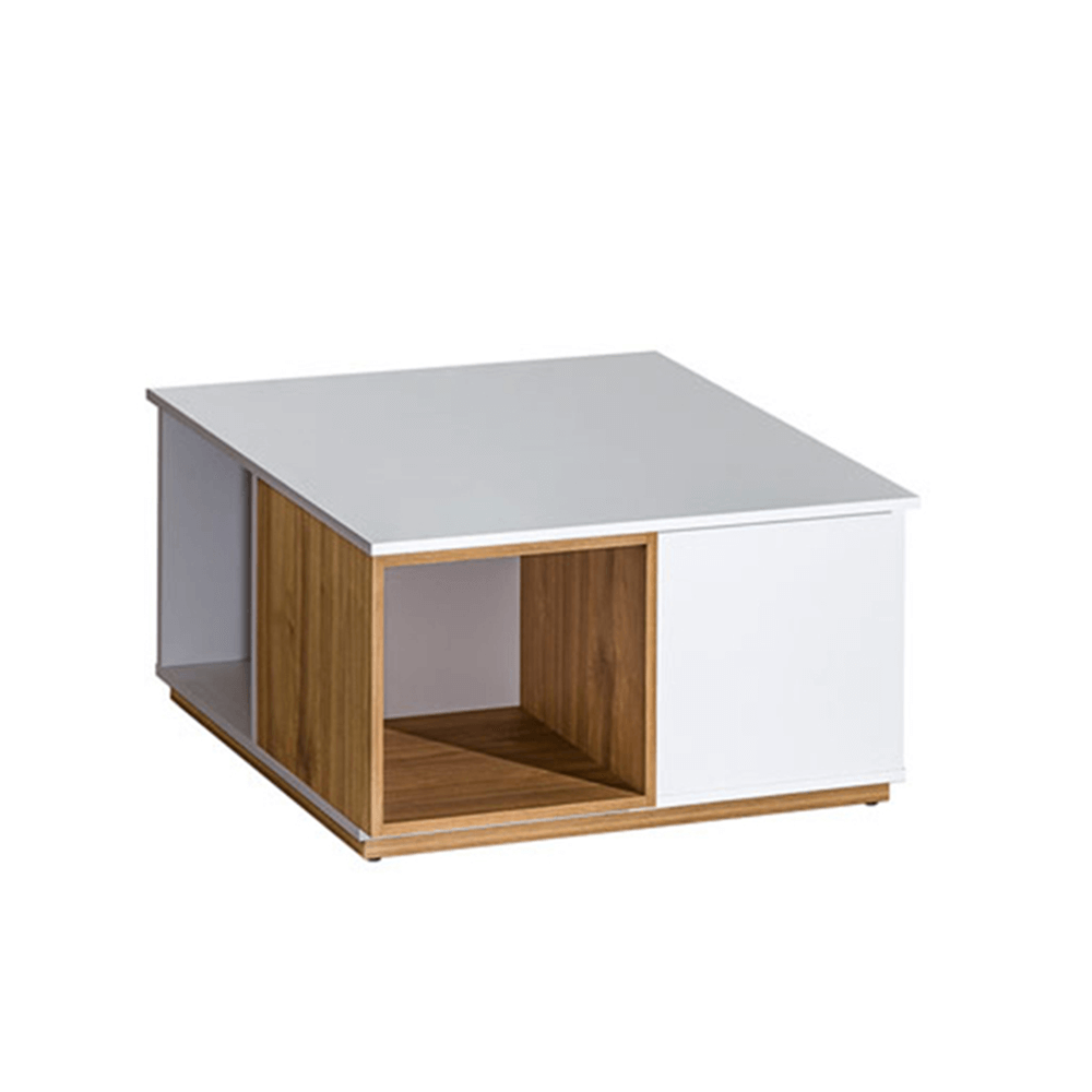 Măsuţă de cafea, nuc/alb, KNOX E13 - imagine 1