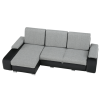 Colţar, piele ecologică negru/material textil gri, model stânga, LATE NEW - Thumbnail Image 9